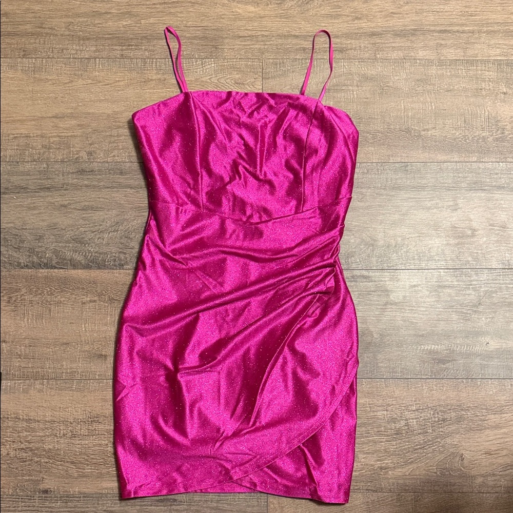 Emerald Sundae Vibrant Pink Mini Dress